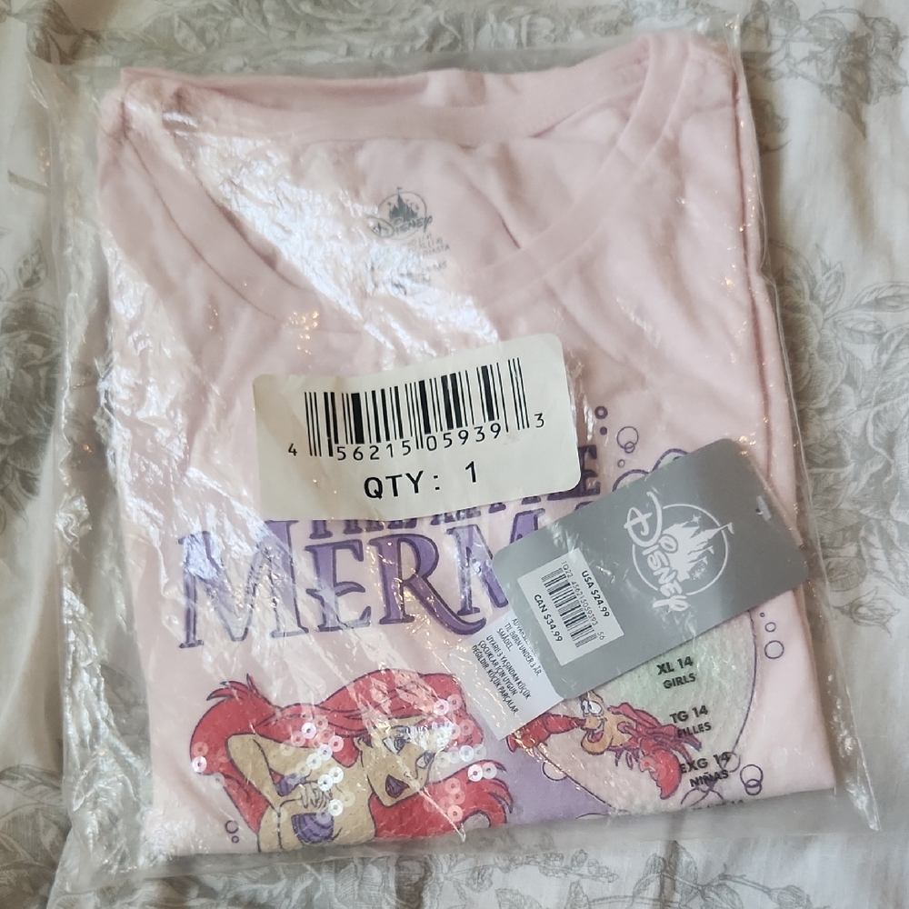 Disney Ariel Pink Short Sleeve Tee